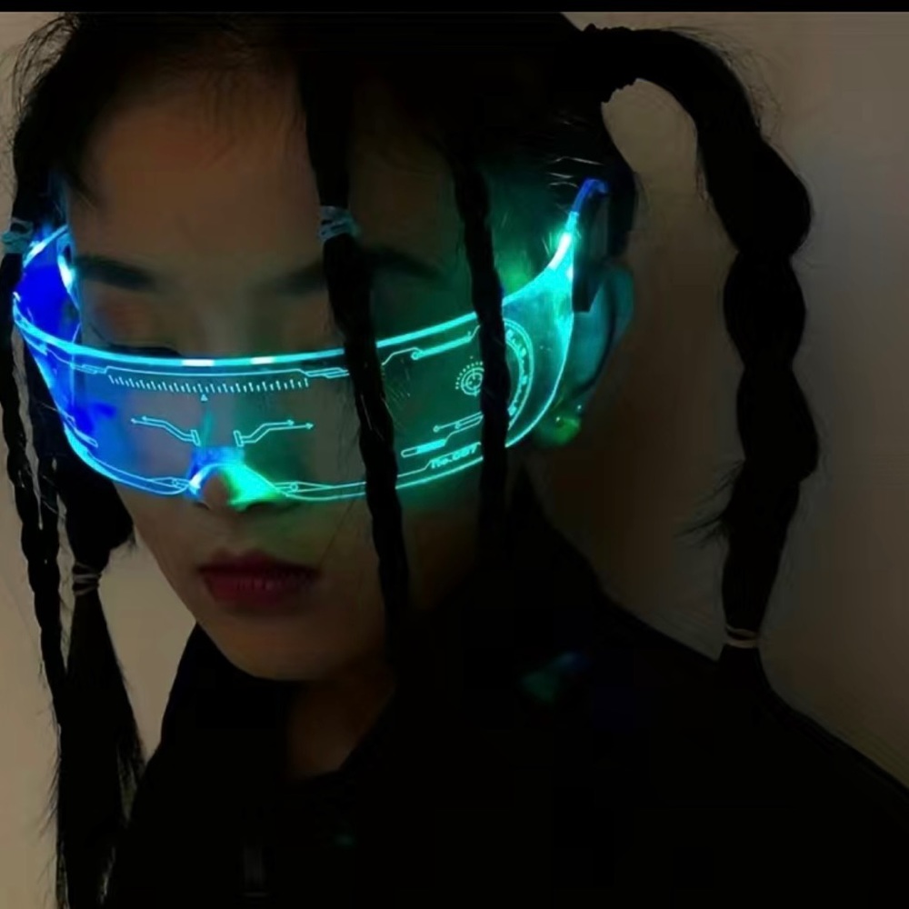 LED light color changing glasses